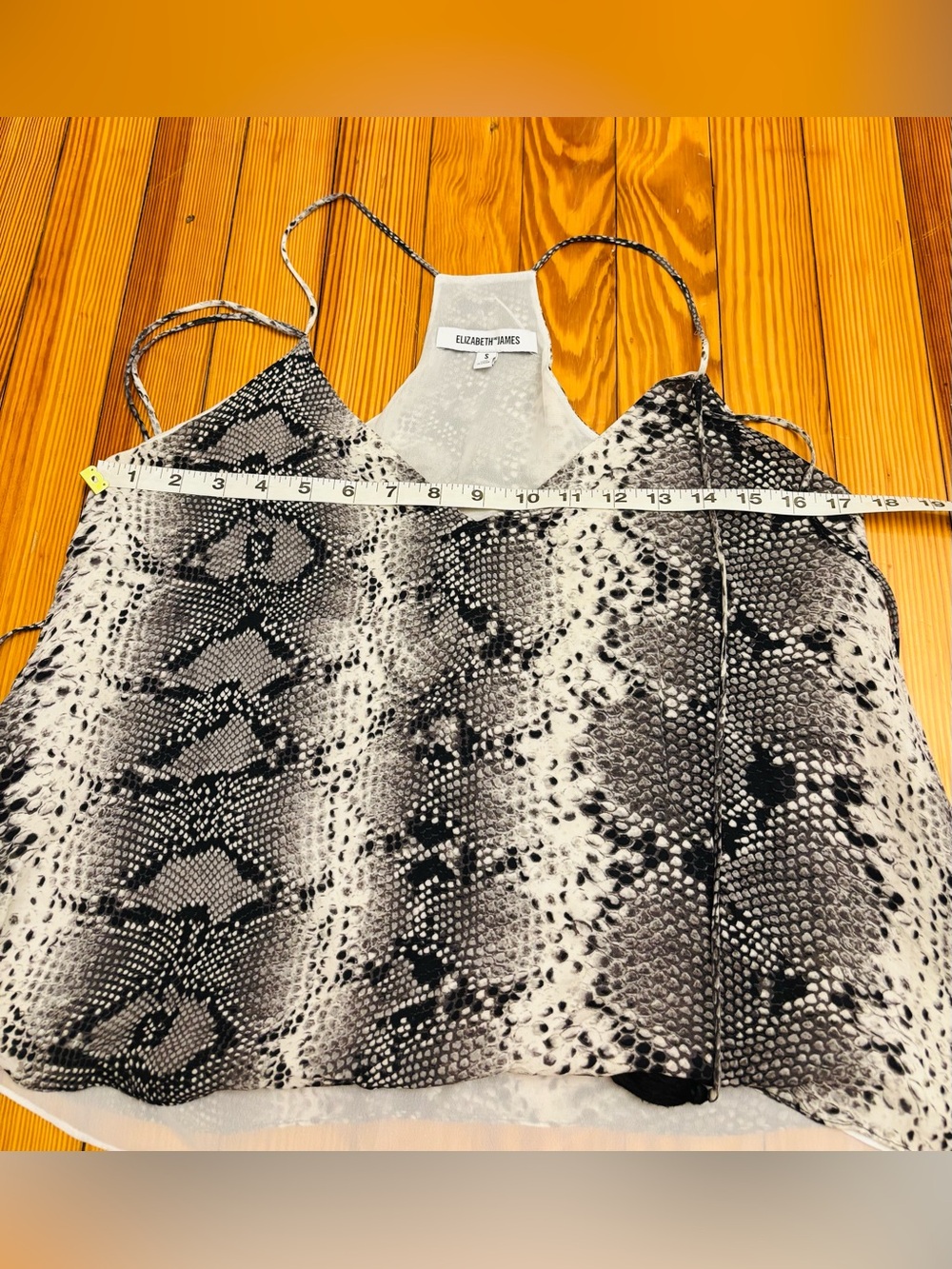Elizabeth & James Python Print Silk Top - Picture 8 of 9